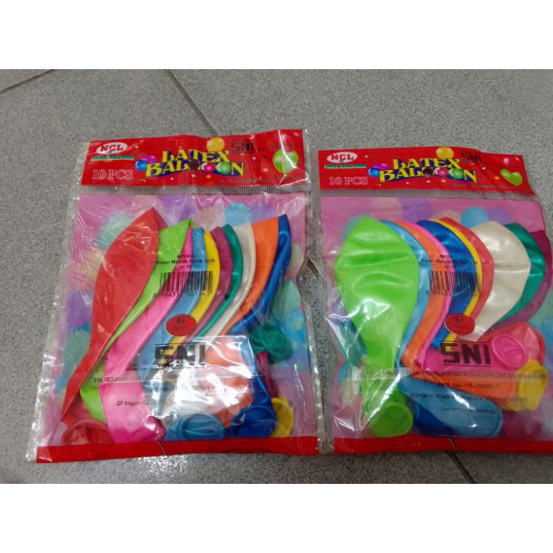 BALON LATEX NCL METALIC ISI 10PCS