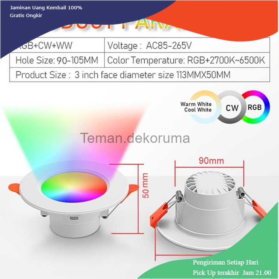 TD - LMP VBS Lampu Bohlam Downlight LED RGBCW Smart Bulb Bluetooth 10W - A61