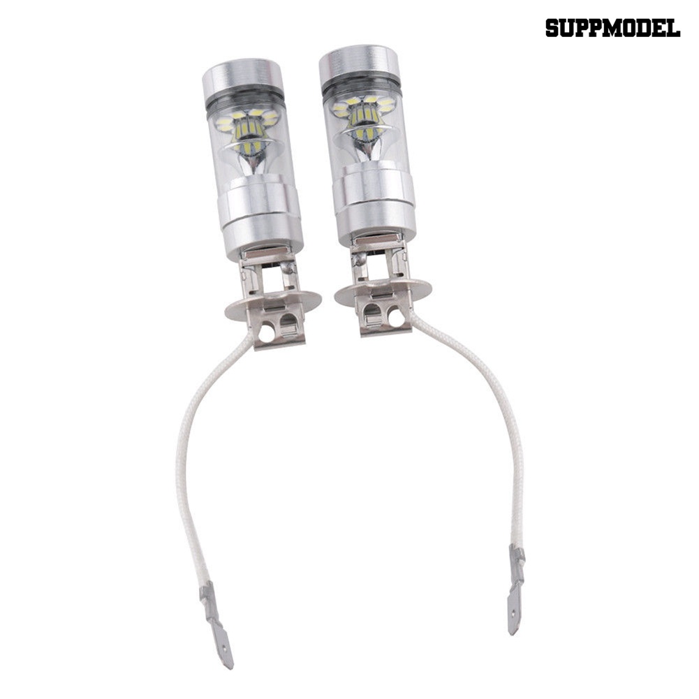 [SM] 2pcs H3 100W 20SMD Auto Mobil Kendaraan Terang LED Depan Fog Lamp Driving Light Bulb