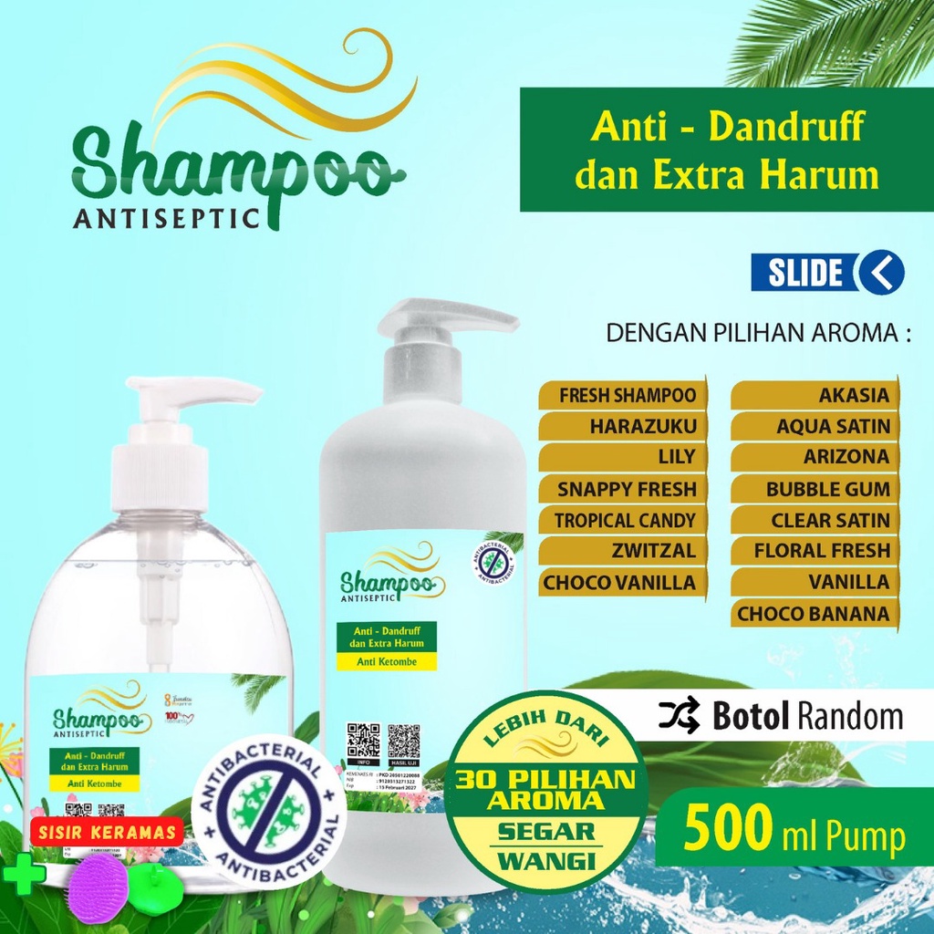 Shampoo Anti Dandruff Extra Harum Original Aroma Wangi Kemasan 500ml pump