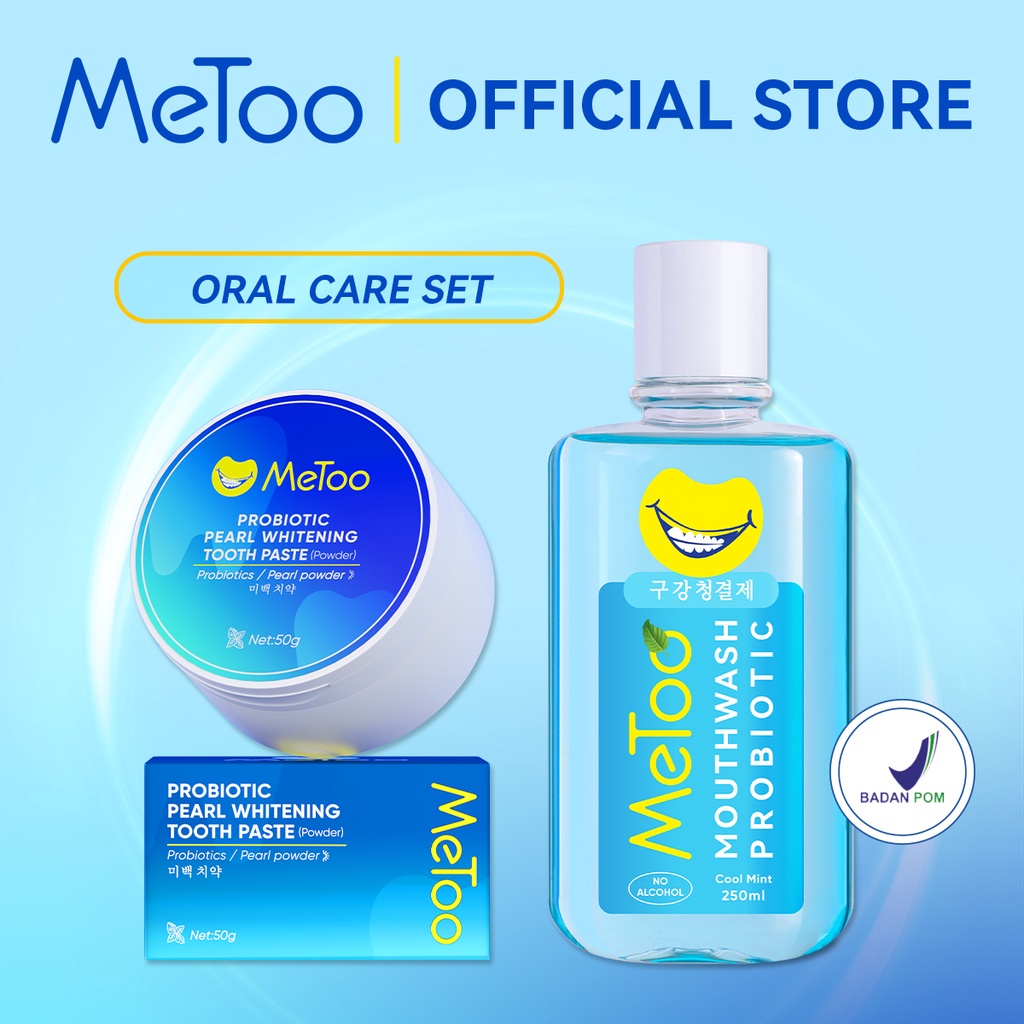 MeToo Obat Kumur Probiotik MeToo Mouthwash 1set / Pemutih Gigi / Pembersih Karang Gigi