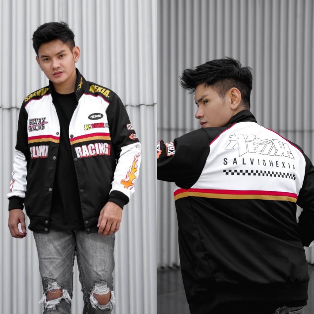 JAKET PRIA - JAKET VINTAGE RACING - JAKET VINTAGE - JAKET BOMBER NASCAR - SALVIO HEXIA - JAKET NASCA