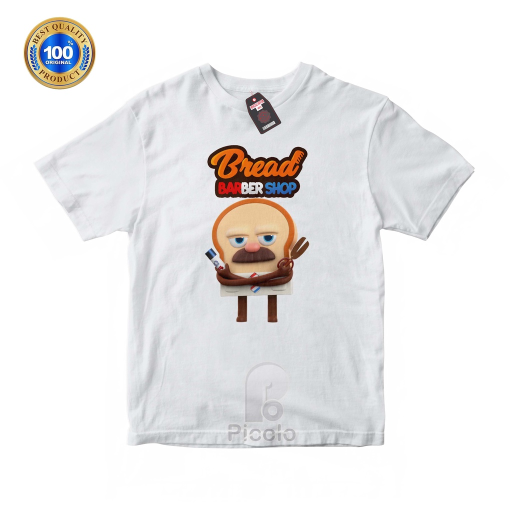 (FREE NAMA) BAJU KAOS ATASAN ANAK MOTIF KARTUN BREAD BARBERSHOP UNISEX Bahan COTTUN