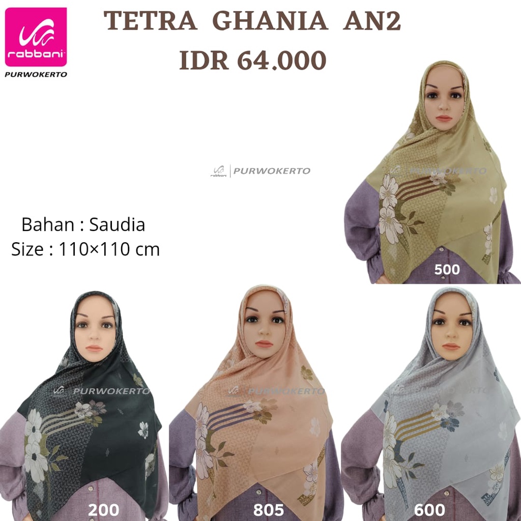 SEGIEMPAT RABBANI MOTIF TERBARU - TETRA RABBANI MOTIF