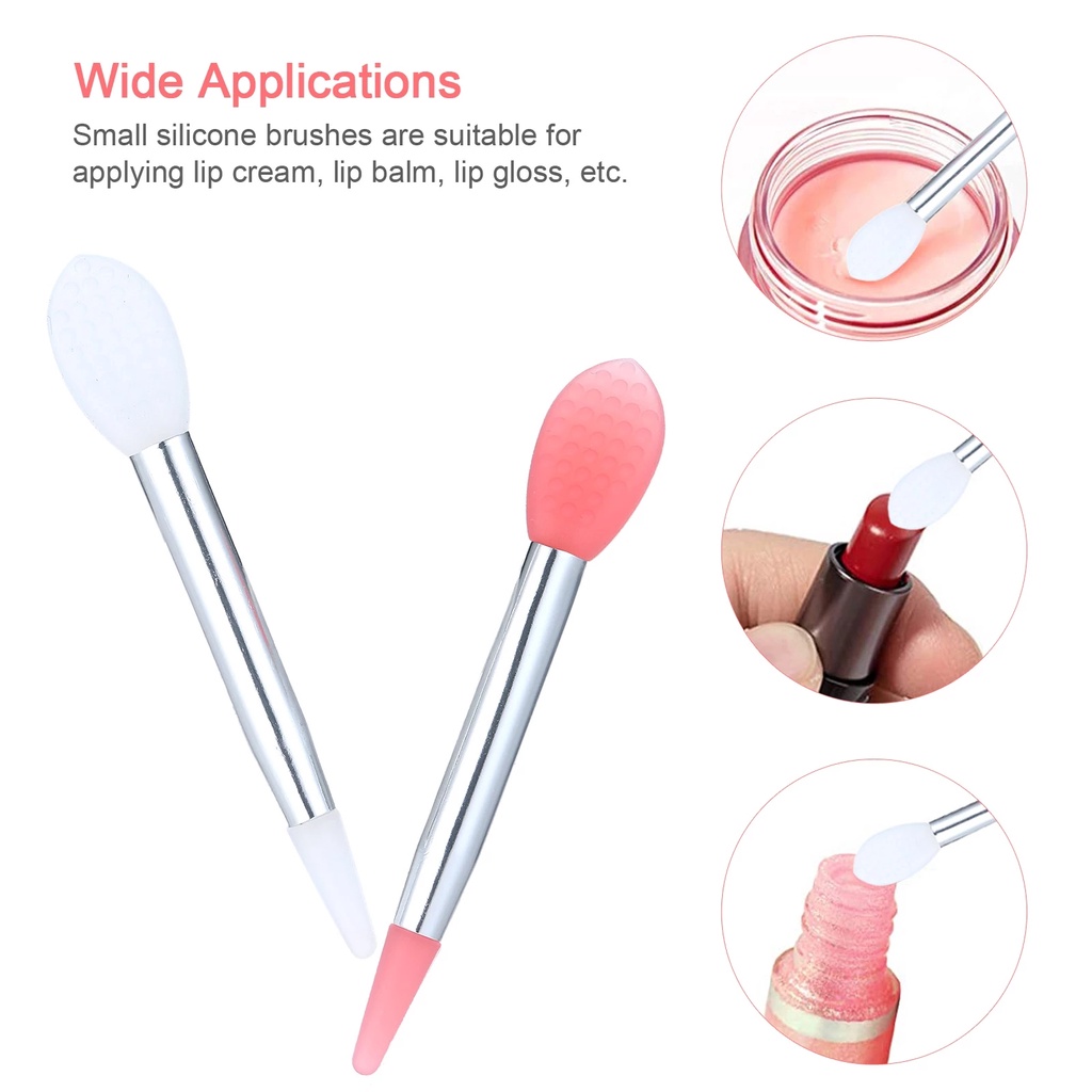 1pcs Kuas Masker Bibir Silikon Kuas Bibir Mini Kecil Lipstik Aplikator Brush Portable Makeup Brushes