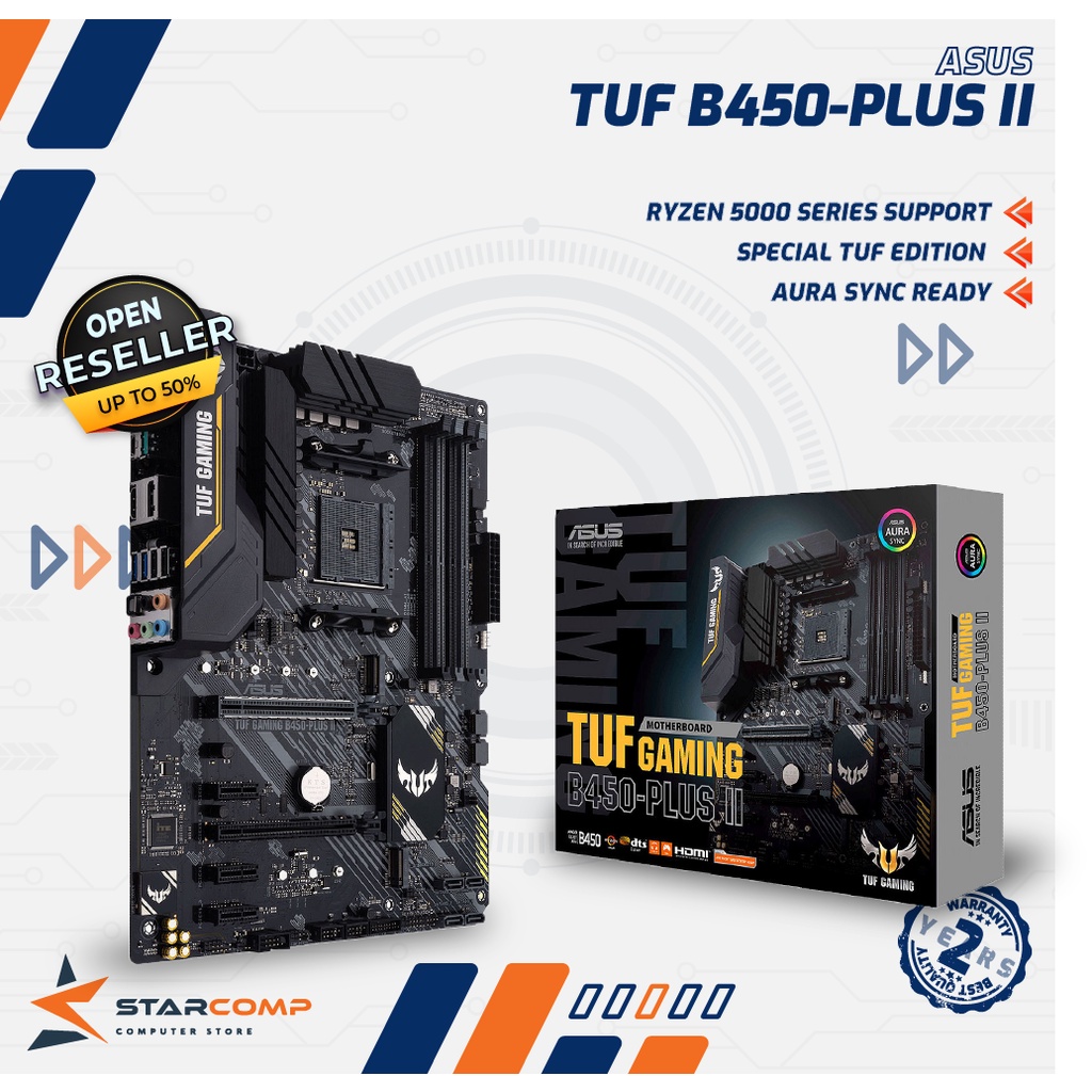 ASUS TUF B450-PLUS GAMING II Motherboard AMD AM4 B 450 PLUS ATX