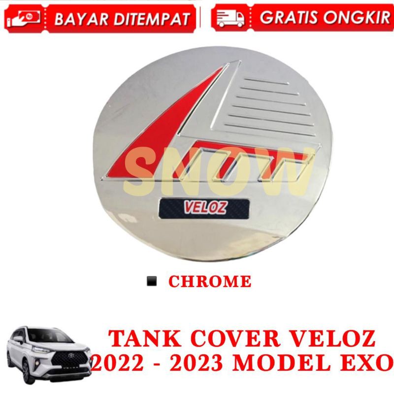 Tank Cover Veloz 2022 2023 Exo Hitam Chrome Carbon