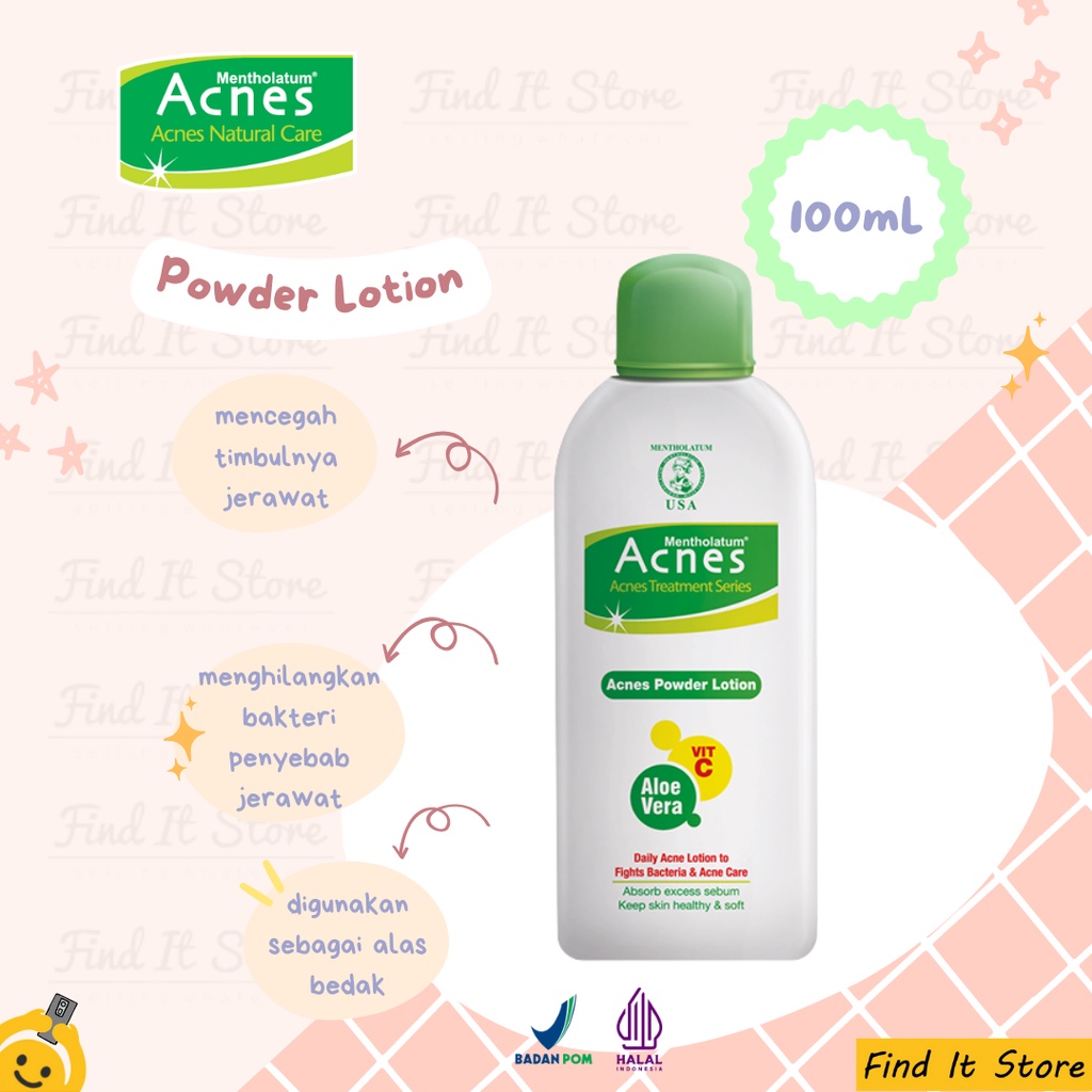 Acnes Treatment Series - Natural Care | Toner | Milk Cleanser | Powder Lotion | Cream | Sealing Gel | Spot Gel | skincare jerawat BPOM HALAL