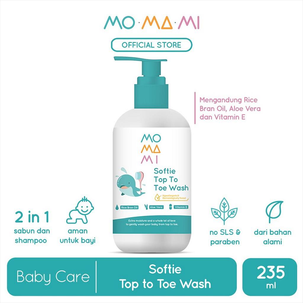 MoMaMi Softie Top to Toe Wash 235ml Liquid Sabun Bayi Anak 126613