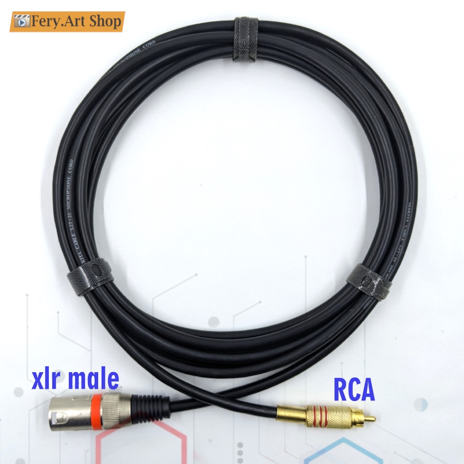 Jack Canon XLR Canare Male ke RCA