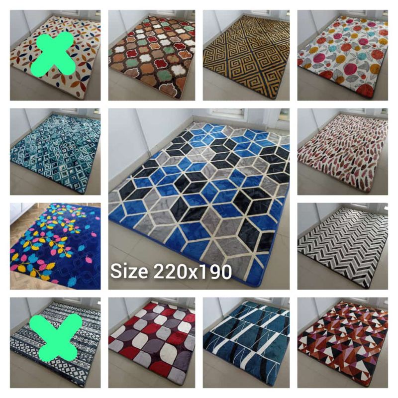 Karpet Malaysia Jumbo 220 x 190 Antislip Goodie Bag