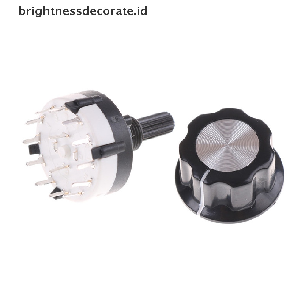 [Birth] 1pcs Saklar Selector Channel Putar RS26 2posisi Tiang6 Dapat Dipilih Dengan Knob [ID]