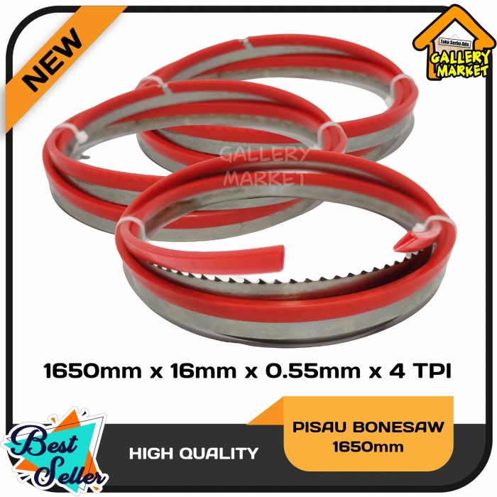 Bandsaw Mata Pisau Bonesaw 1650 / Mata Gergaji Pita Potong Daging 1650 Mm