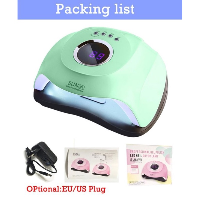 SUN M3 180W Garansi Satu Bulan 45pcs Leds Nail Lamp pengering kutek UV Led Lamp UV LED NAIL DRYER Alat Pengering Kuku