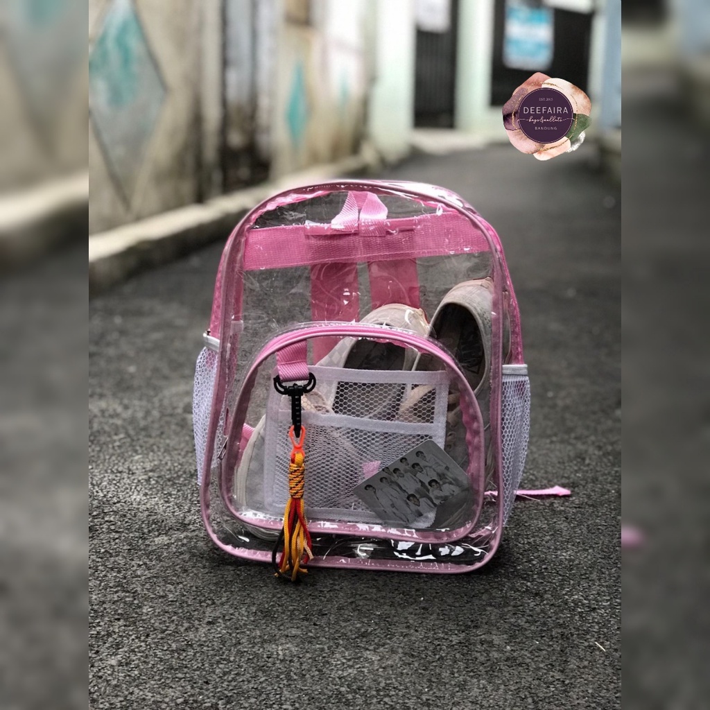 Tas Ransel Wanita Remaja Dan Dewasa Transparan Korean Untuk Sekolah &amp; Kuliah