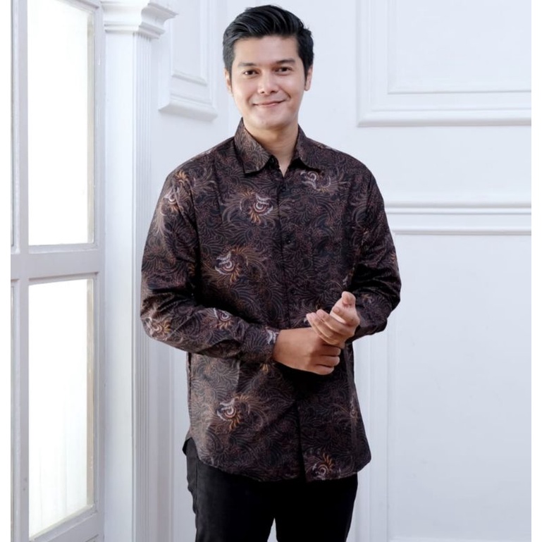 NEW ARRIVAL DISTRO BATIK PRIA BORDIR SOGAN HRB026 BATIKAF NOTOARTO BATIK IPNU-IPPNU HEM PRIA