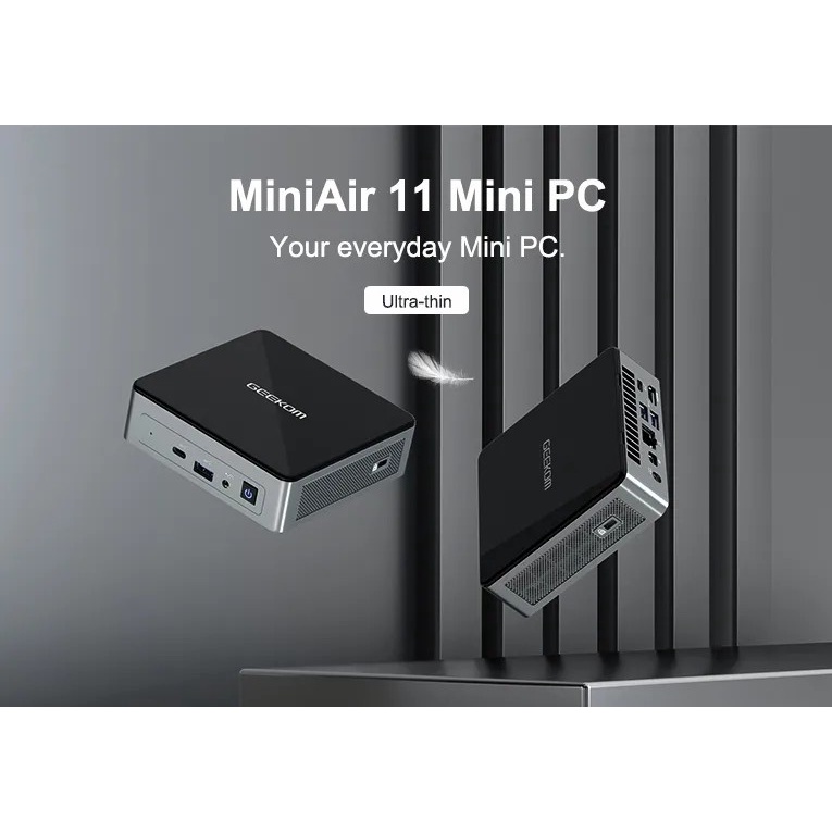MINI PC GEEKOM MINI AIR 11 with INTEL GEN 11th N5095 Barebone