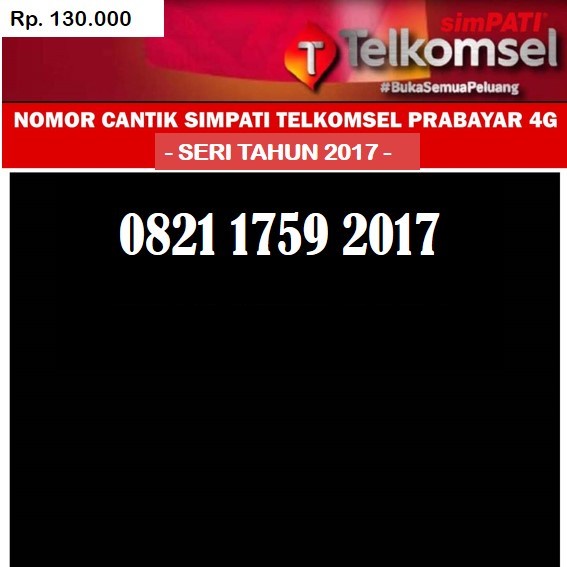 Nomor cantik Simpati Telkomsel Prabayar 4G Kartu perdana tahun 2017