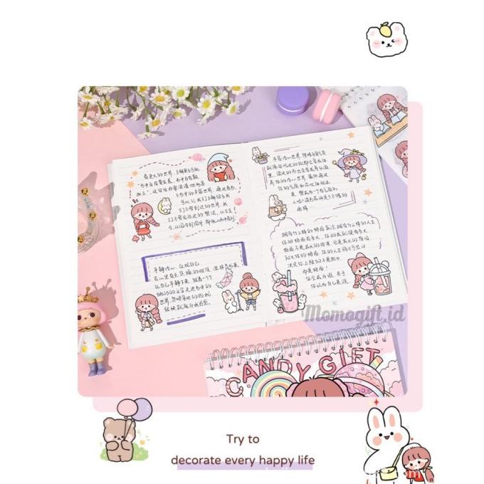 

AYU - BUKU STIKER AESTHETIC MOTIF KARAKTER FARM GIRL 1 50 LEMBAR