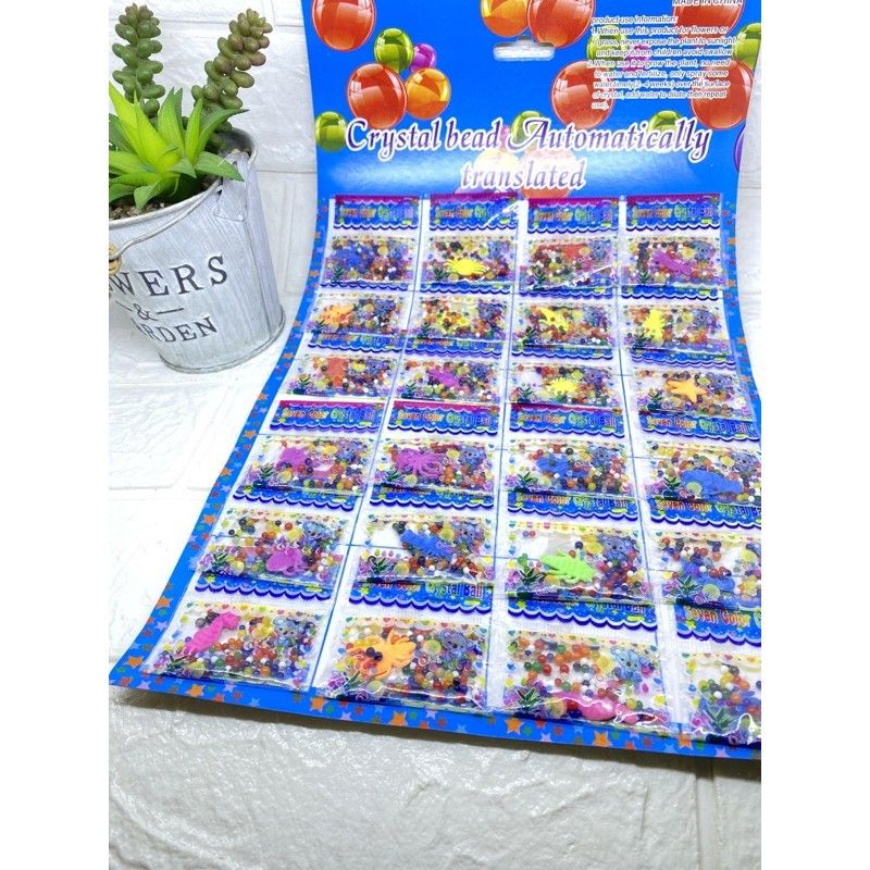 (1 Papan) Hidrogel Water Beads Rendaman Bola Kecil Mainan Anak Isi 20pcs