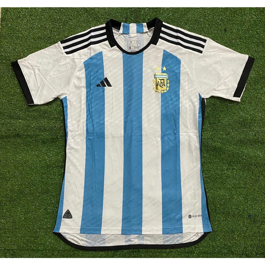 Jersey Bola Grade Ori Argentina Home PI Player Issue World Cup Piala Dunia 2022 / 2023 Dewasa Terbar