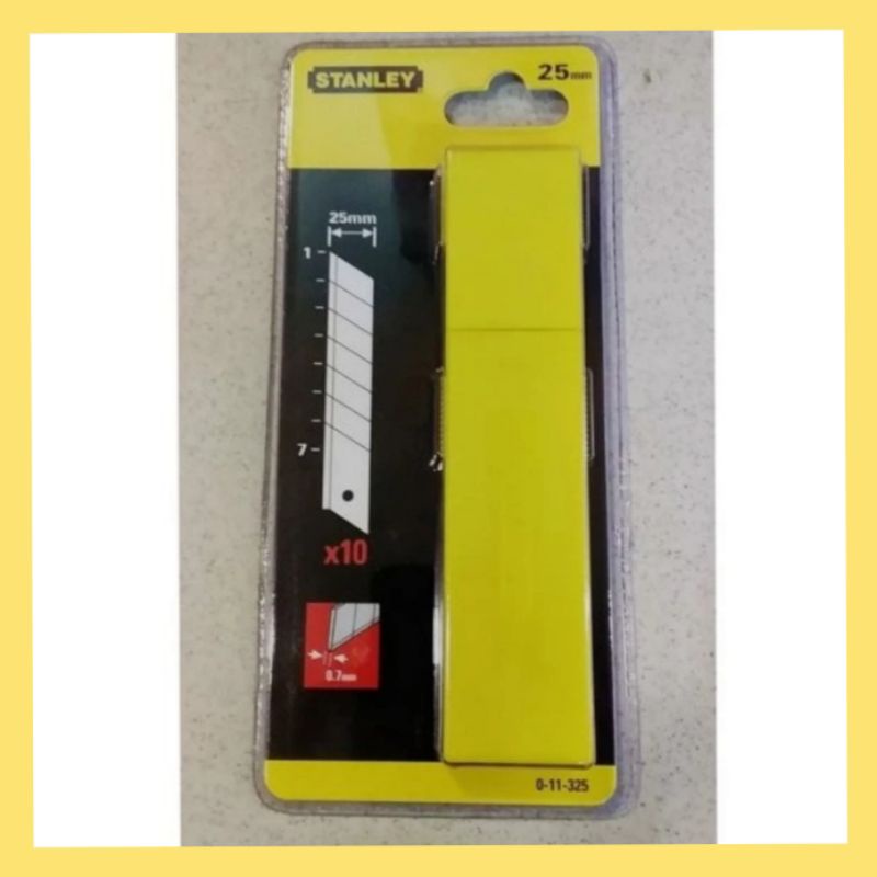 

mata curter 25mm S/O Knife Blades Q/Point (10pcs) 0-11-325 stanley