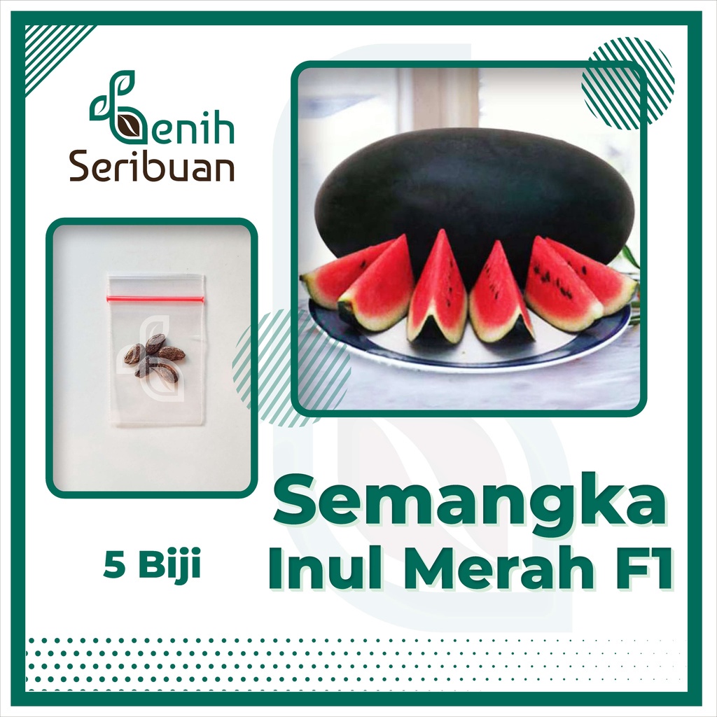 Benih Seribuan - 5 Bibit Buah Semangka Inul Merah F1 Hibrida