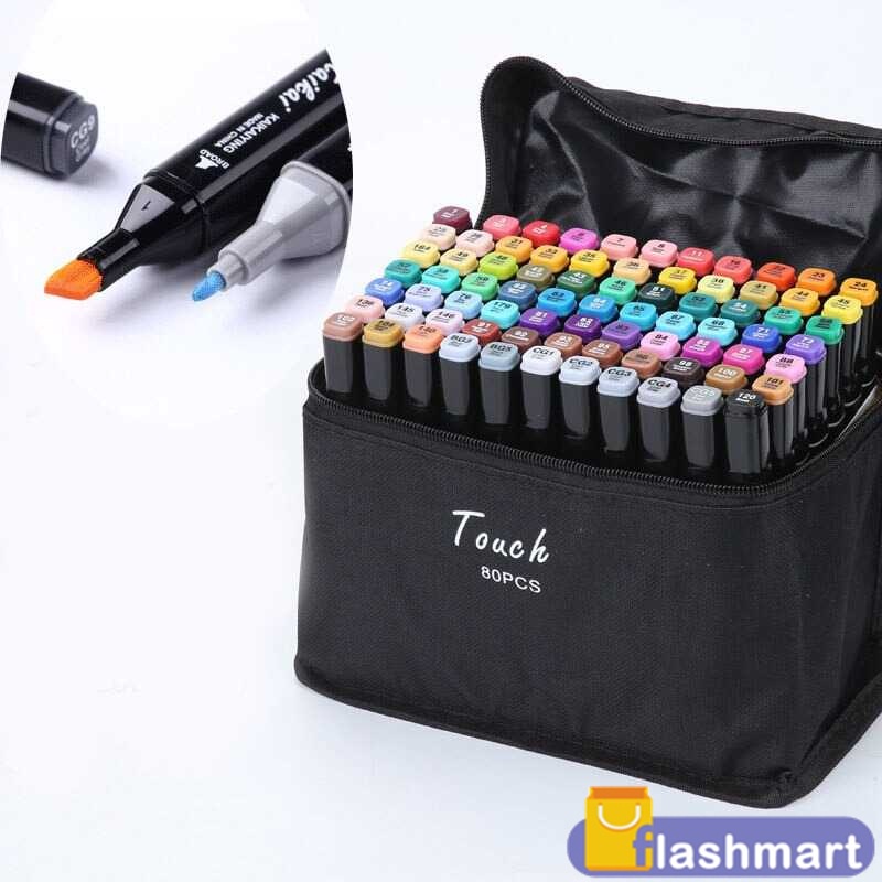 Flashmart Spidol Dual Side Fine Art Marker 24/30/48/60/80 Warna