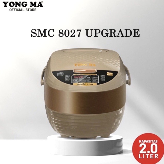 Magic Com Rice Cooker Digital Yongma Yong Ma Smc 8027 Ymc 802 2L 2 Liter Penanak Nasi Yongma Anti Lengket 12 Fungsi