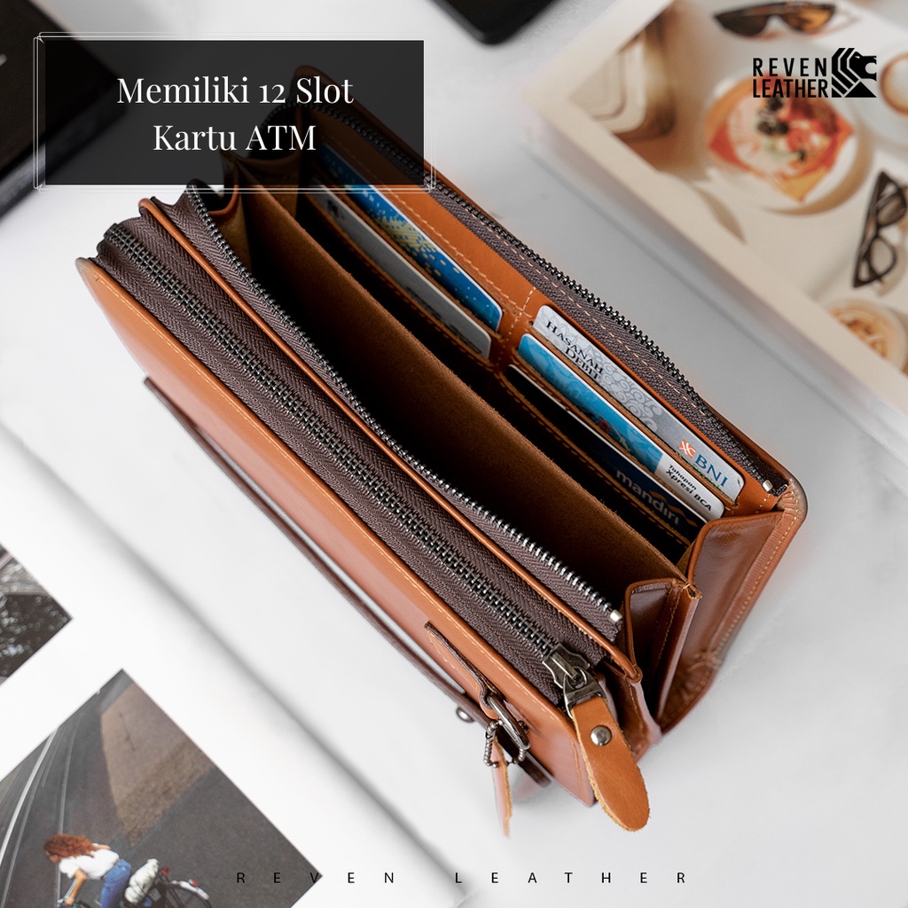 Tas Tangan Pria Handbag Clutch Pouch Cowok Diamante Series Fashion Bahan Kulit Sapi Asli Premium Original Hand bag Branded