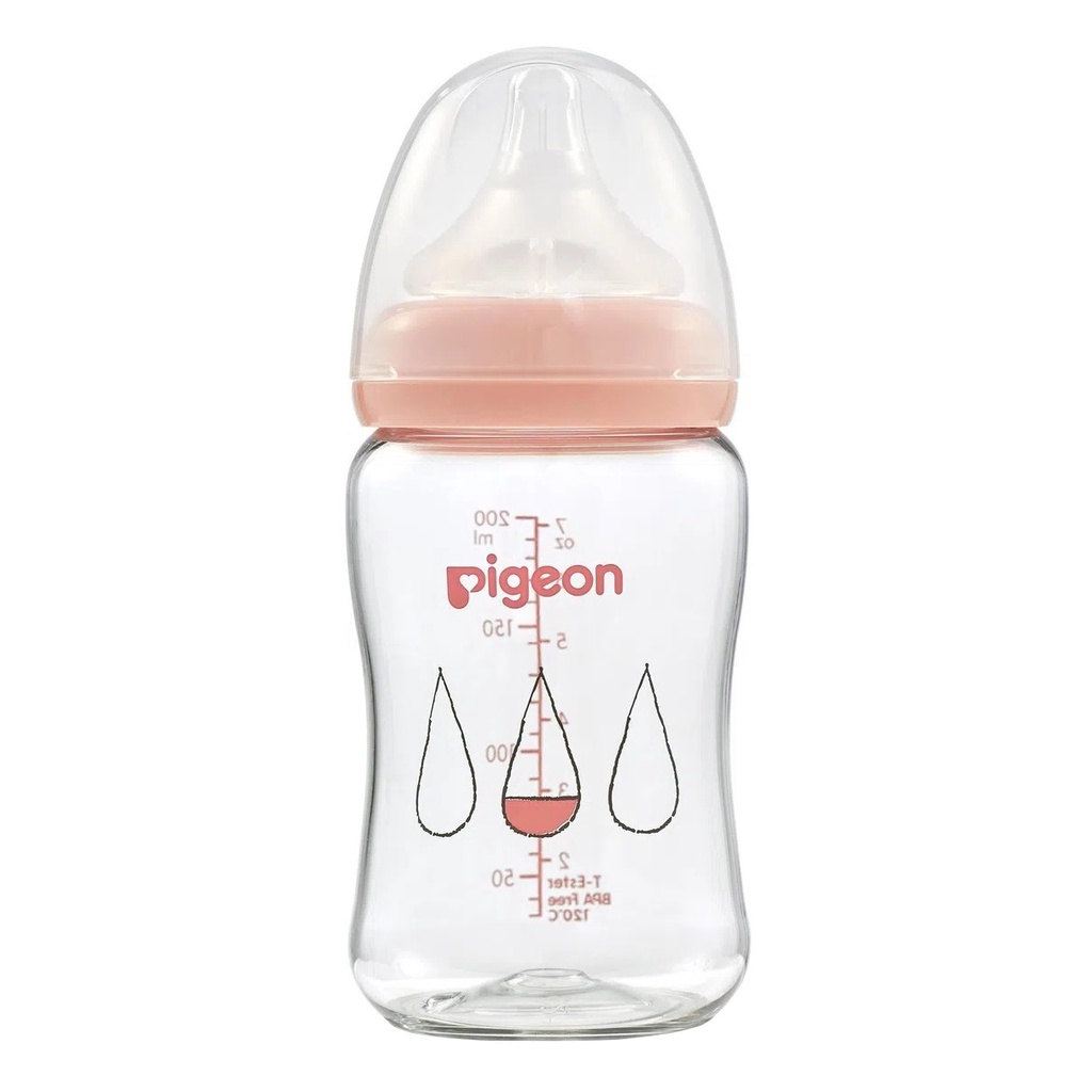 Coral Dewdrop - Pigeon 200ml T-Ester SofTouch Baby Bottle Botol Susu Jernih