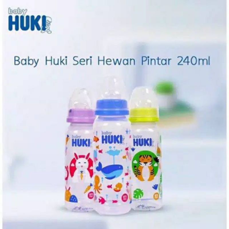 Botol susu Huki Dot Gepeng BPA Free 240 Ml/120 Ml