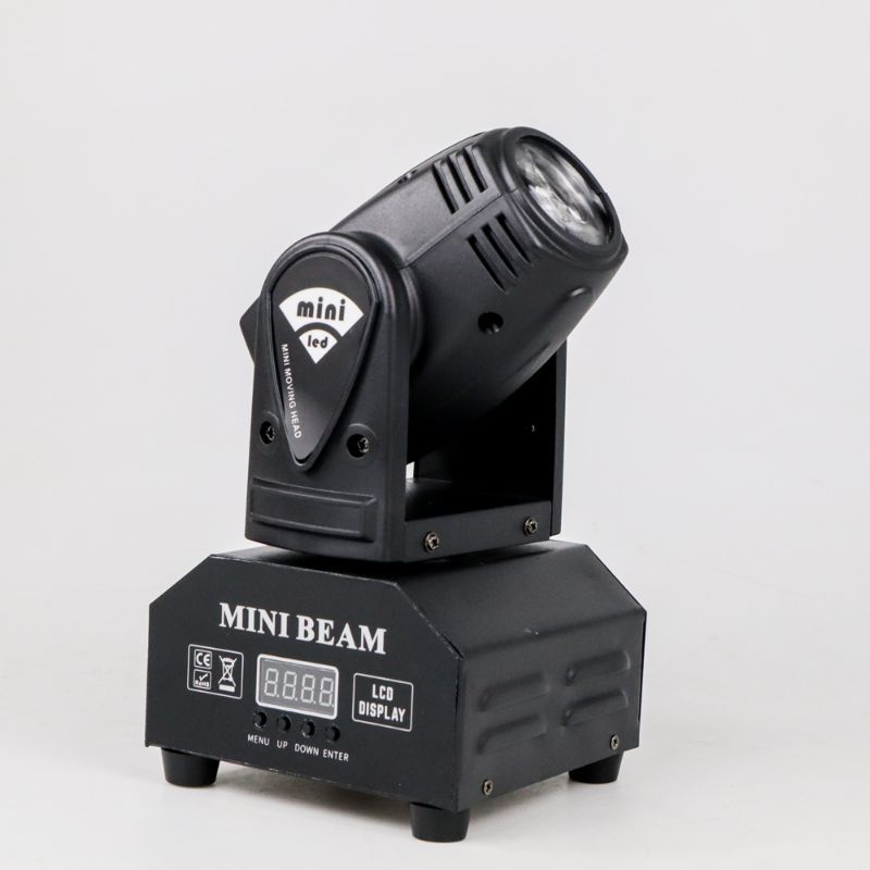 Moving Beam Mini SHEHDS Sorot Panggung Spotlight LED RGB Moving Head Beam DMX 10 W