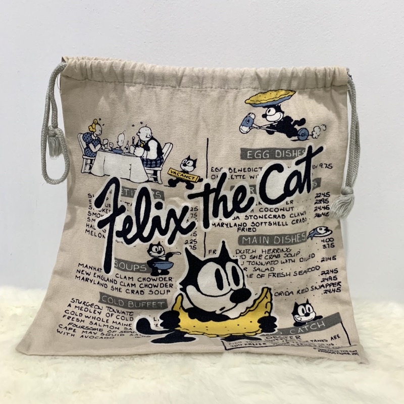 tas serut felix the cat / tas anak felix the cat / felix the cat drawstring bag