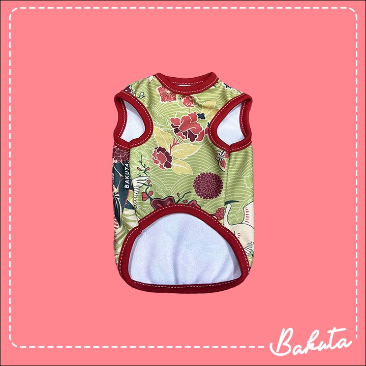 Baju Kucing Tank Edisi Gong Xi Fa Cai Tank motif Bangau Terbang Lucu Untuk Kucing dan anjing / Baju Kucing Termurah Size XS-XXL / Baju Kucing Tangerang