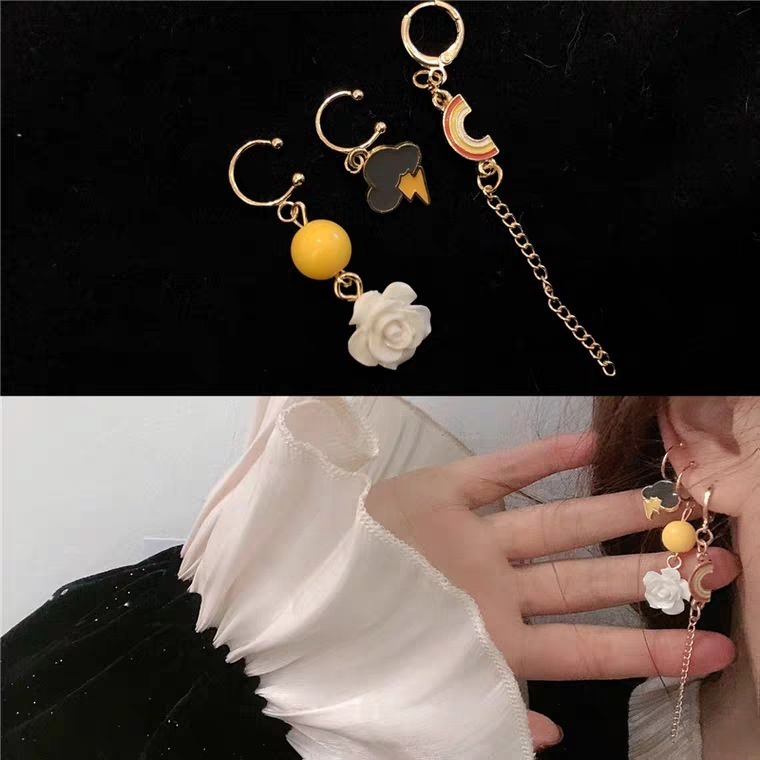 [Rose Tulip Series] Aksesoris Anting Bunga Mawar Temperamen Mewah Ringan Retro