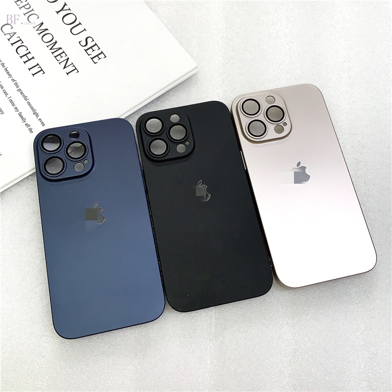 IPHONE Hard Case Matte PC Ultra-Tipis Untuk Lensa Iphone14 13 12 11 Pro Max Casing Perlindungan Full Cover