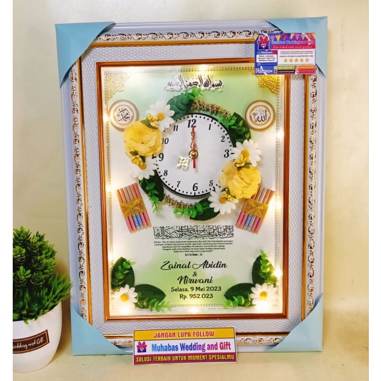 Mahar Pernikahan Baru / Mahar Pernikahan Jam / Bingkai Mahar / Mahar Nikah