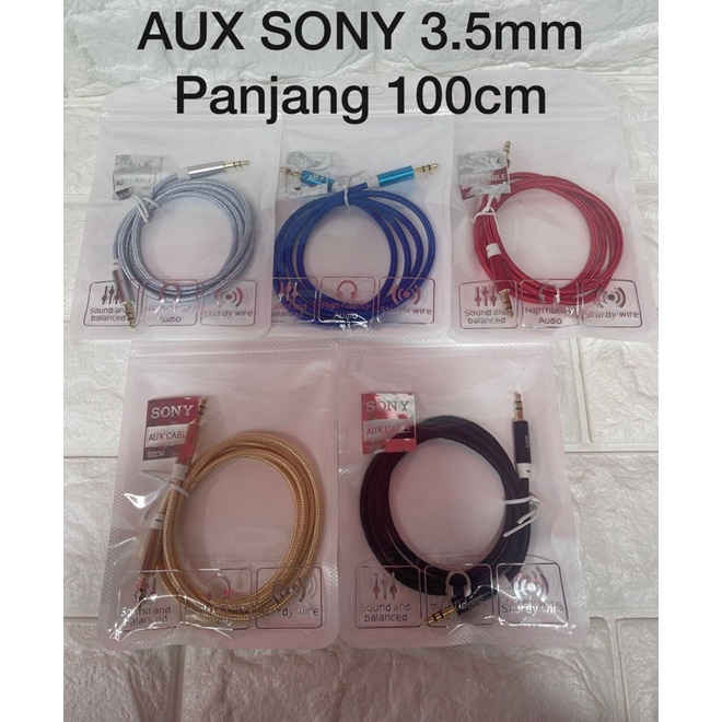 Kabel Aux Besi SON1 3.5mm 1x1 AS500 Promo Sen