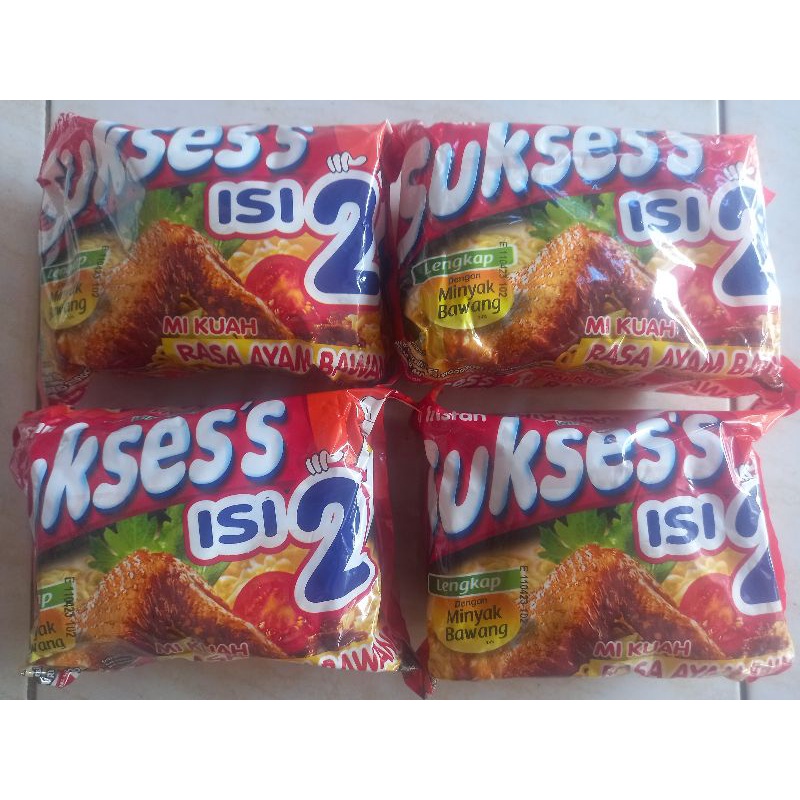 

mie instan sukses kuah isi 2 rasa ayam bawang
