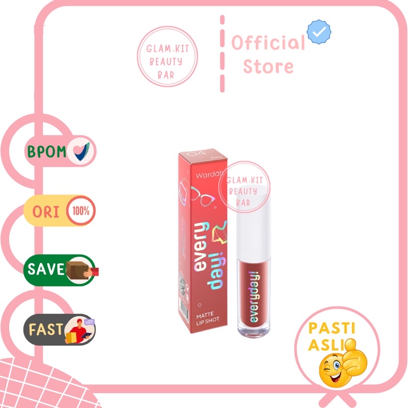wardah everyday lip shot lipcream matte