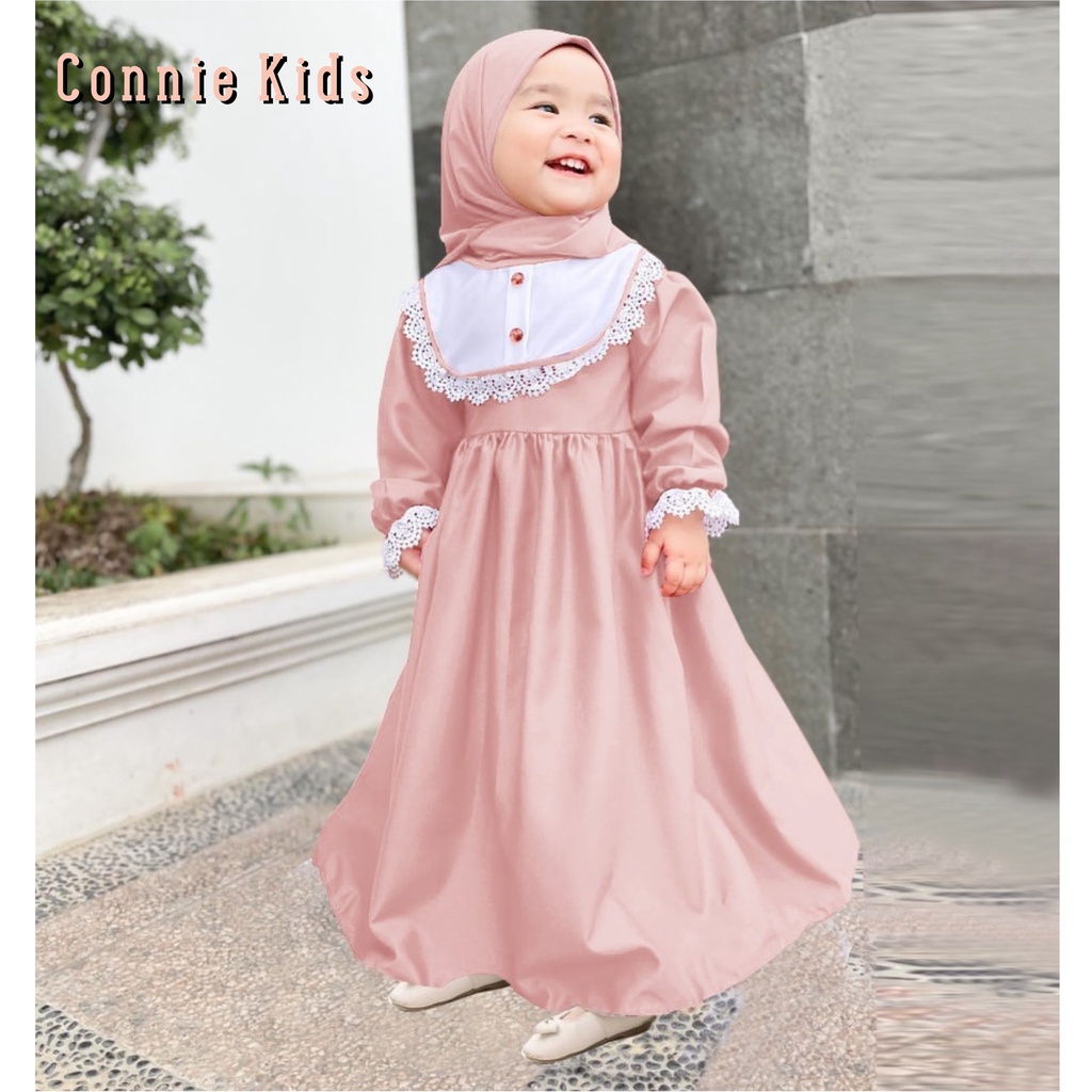 FenishaStore Connie Kid's Dress Muslim Anak Perempuan Terbaru Usia 3-5 Tahun