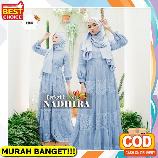 Gamis Laudya Premium Gamis Busui / Gamis Terbaru / Maxmara Maxi Dress Nadhira Gamis Brokat Tile Terb