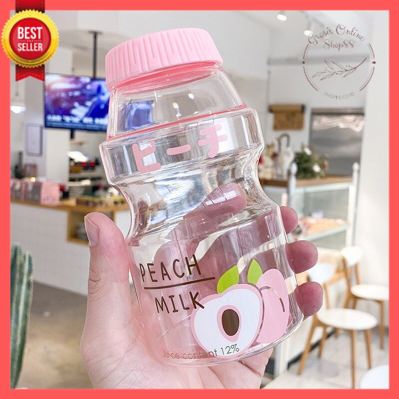 GOS -C315- Botol Minum Anak Korea - Botol Minum Bening Anak Model Fruity - Botol Minum Viral Motif Buah