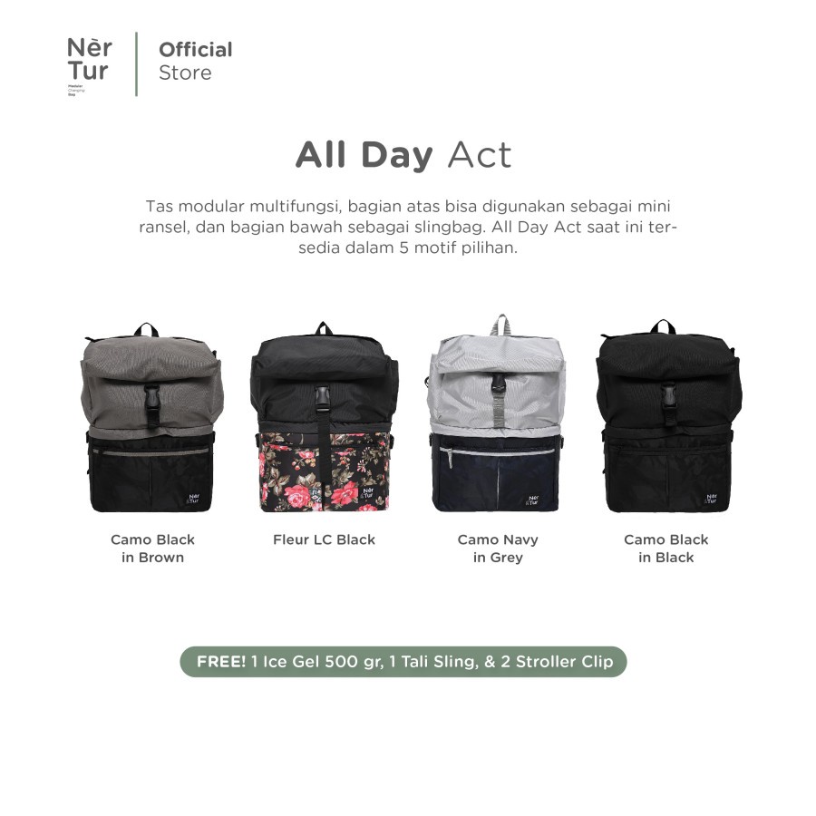 Jual Nertur All Day Act Diaper Bag (Tas Bayi) Shopee Indonesia