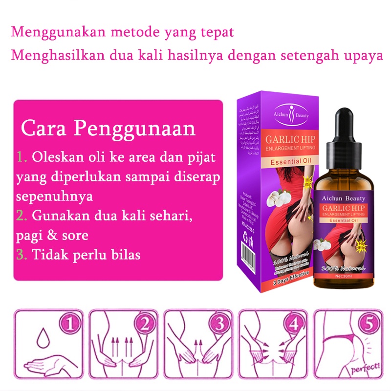 Pembesar Perawatan bokong Pemutih selangkangan dan bokong Cream pembesar bokong Minyak esensial pelembab Minyak pijat Obat Pembesar Pantat Bokong Permanen Ampuh No. 1 - Serum Oil Original