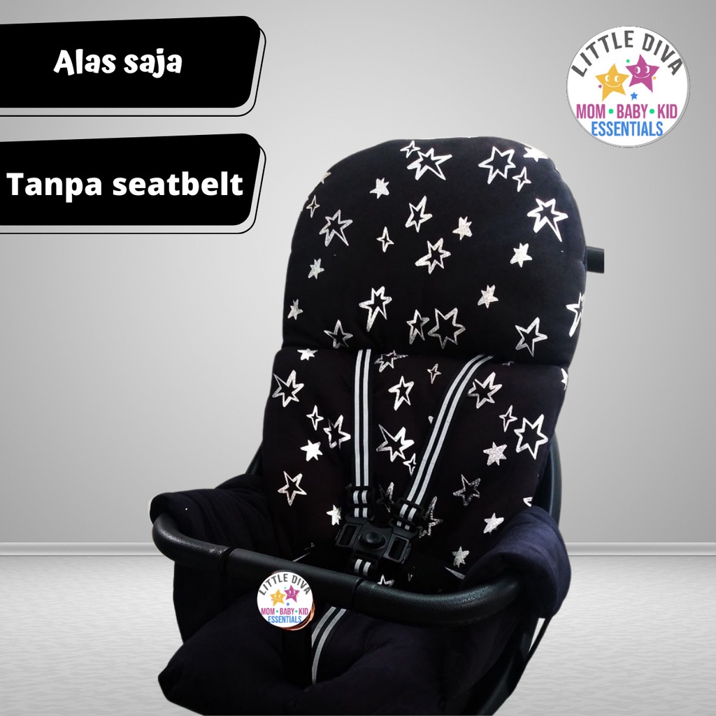 Stroller Pad Egg 55 K SPARKLING - Alas Stroller TANPA TALI SEATBELT Telur Akachan Kereta dorong bayi fit to baobaohao v5 v8 v18 baobao bao trike