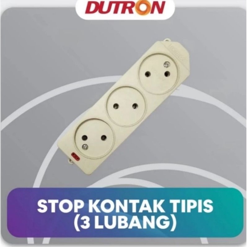 AIRAM Stop Kontak Gepeng Tipis 3 Lubang + Lampu Standar SNI