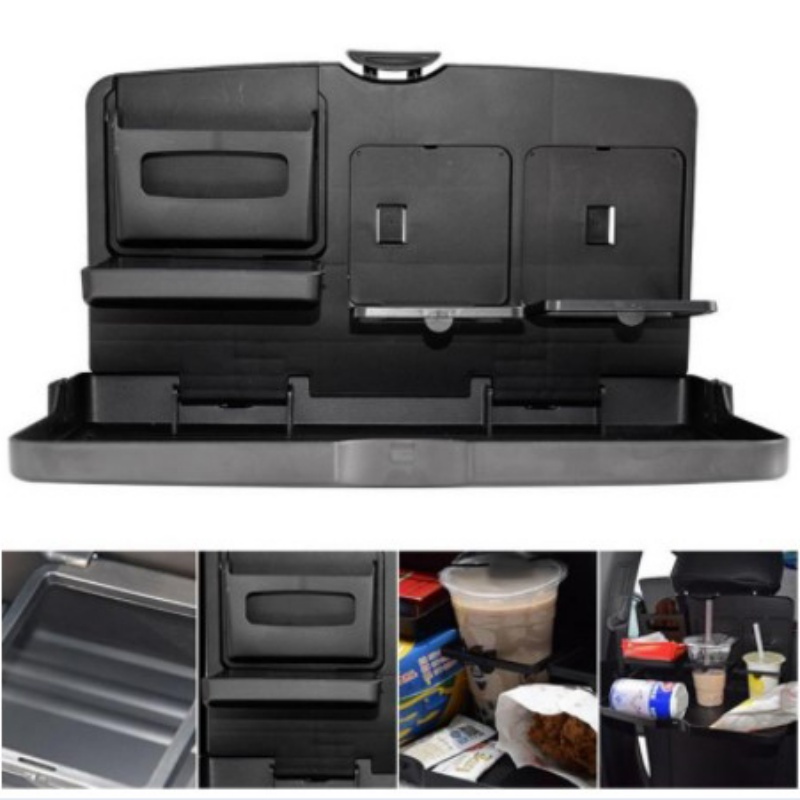 Tempat Gelas Mobil Lipat/Auto Seat Back Desk Meja Makan Tempat Minuman Bracket Universal Tempat Tray Makanan Botol Cars Storage Box