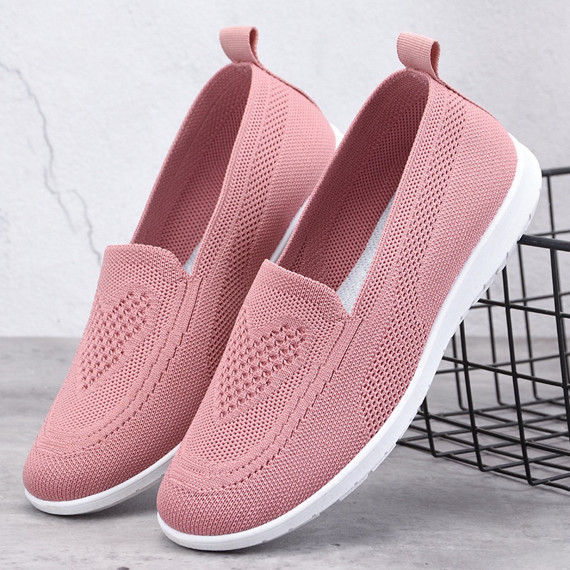 Sepatu wanita import flat shoes casual slip on anti licin